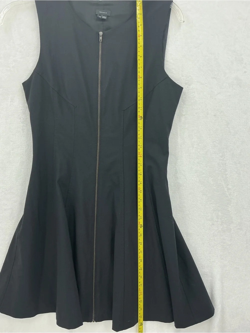 Theory Black Sleeveless Fit-and-Flare Mini Dress 899 - Picture 5 of 6